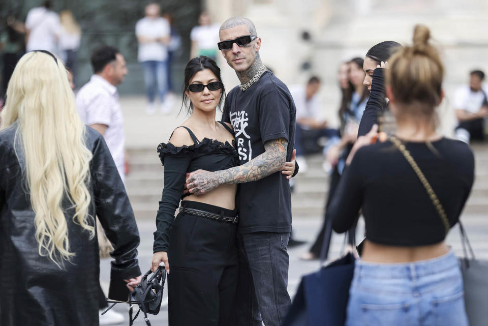 Kourtney Kardashian And Travis Barker Celebrity Sightings In Milan (Alessandro Bremec / AP)
