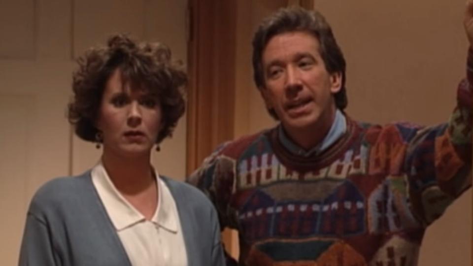 Tim and Jill in closet on Home Improvement