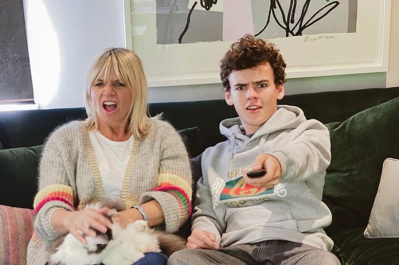 Woody Cook appears with mum Zoe Ball on 'Celebrity Gogglebox'. (Channel 4)