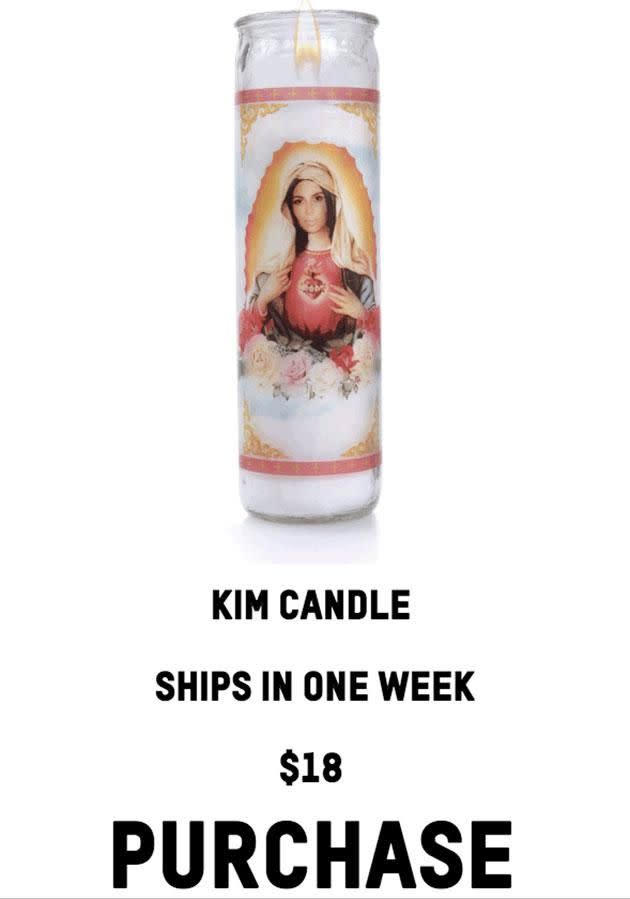 Her candle went on sale on the Kimoji website, and pictures promoting it were shared to Instagram