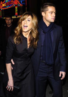Jennifer Aniston and Brad Pitt at the LA premiere of Universal's Along Came Polly