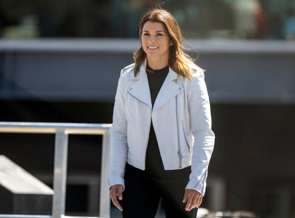 Racer Danica Patrick drove the pace car at the 105th running of the Indianapolis 500 on May 30, 2021.