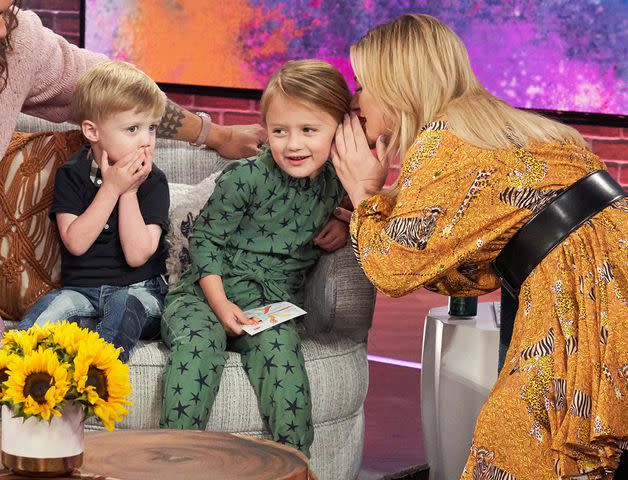 Adam Christopher/NBCUniversal/NBCU Photo Bank Kelly Clarkson with River and Remy