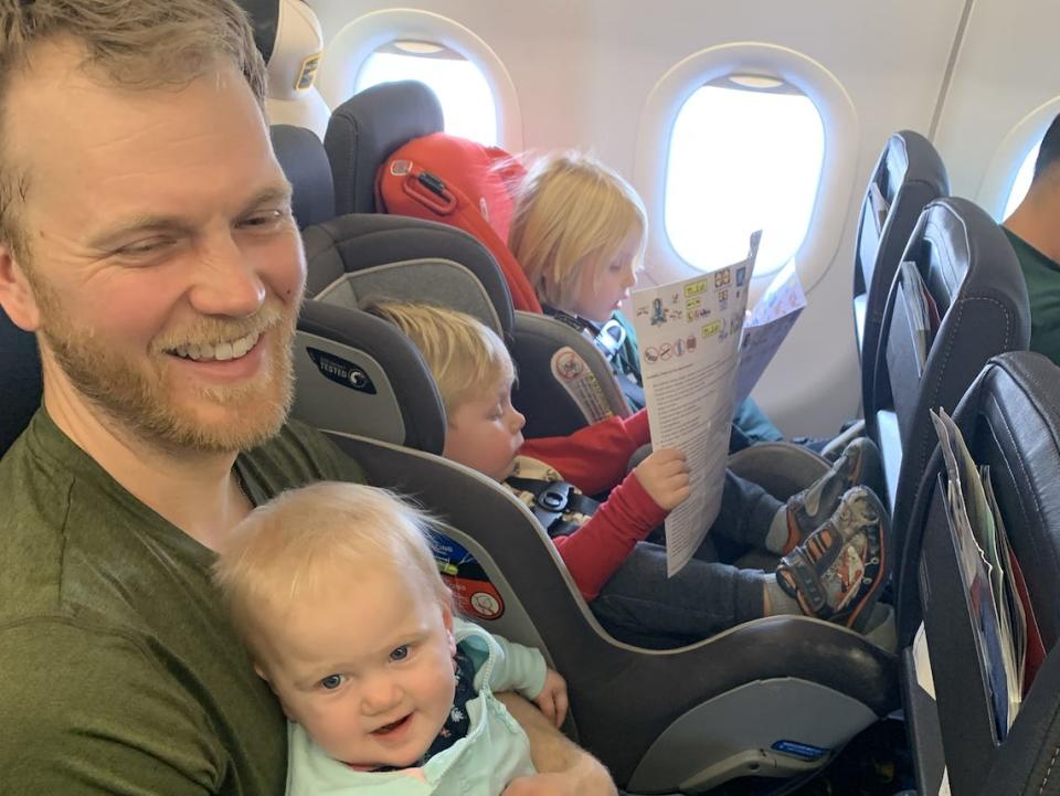 Family on a plane