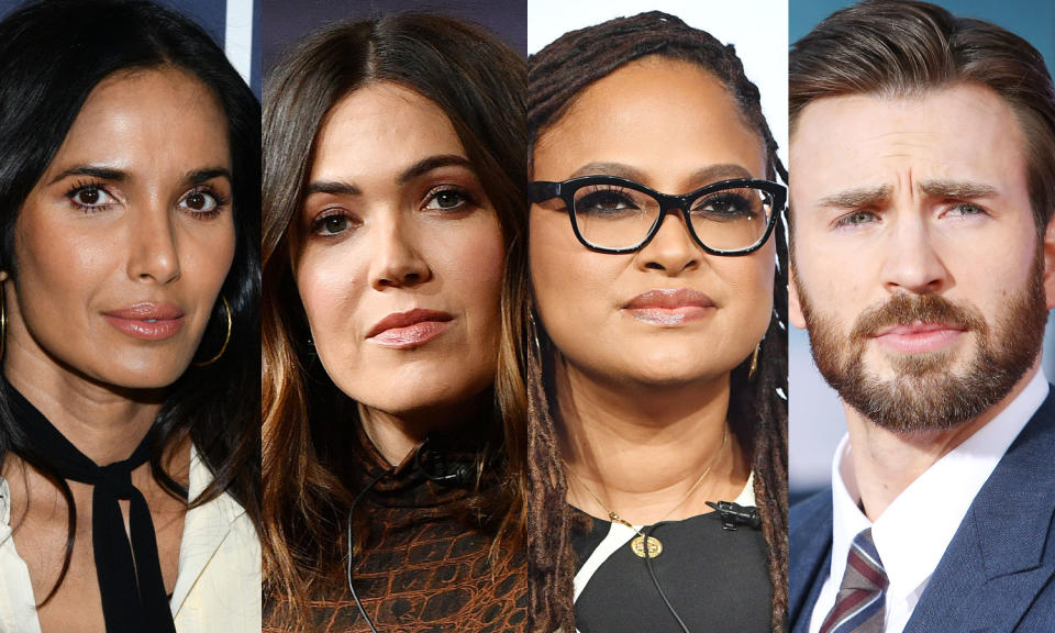 Padma Lakshmi, Mandy Moore, Ava DuVernay and Chris Evans reacted to President Trump's tweet as he left the hospital. (Photo: Getty Images)