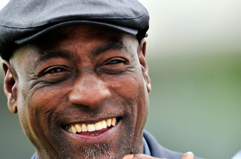 West Indies' former cricket international Viv Richards, seen in London on May 20, 2012, said he always backed himself for that record due to his aggressive batting and congratulated McCullum