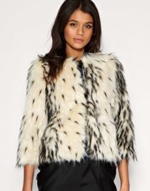 Asos chunky fur jacket, $84.45