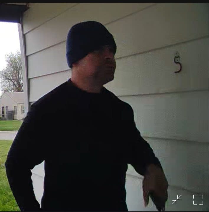 Man caught on camera taking doorbell.