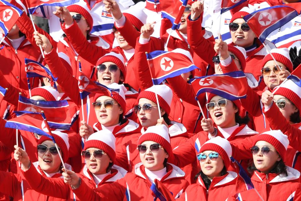 North Korea’s “army of beauties” were headline makers at the 2018 Winter Olympics, but North Korean athletes haven’t been. (Getty)