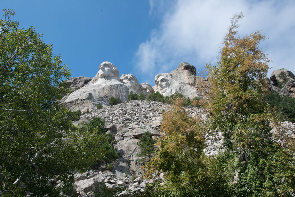 A view of Mount Rushmore from Custer State Park.