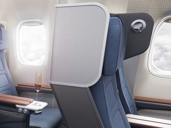 The Lufthansa Groups' ZIMprivacy premium economy seats.