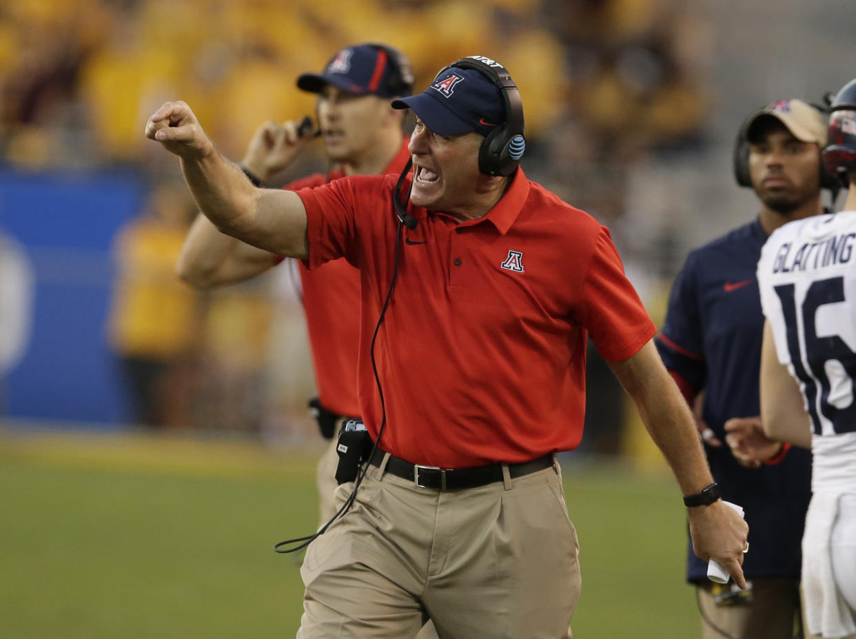Arizona has fired head coach Rich Rodriguez. (AP Photo/Rick Scuteri)