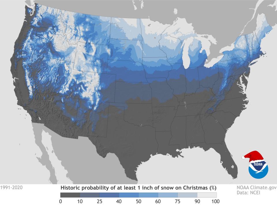 What are the chances of Delaware having a White CHristmas? It's not looking good.