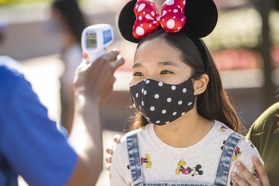 All guests will be required to undergo temperature screenings prior to entering a theme park at Walt Disney World Resort in Lake Buena Vista, Fla. (Disney/David Roark)