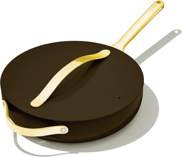 Caraway Mini Duo Cookware Set in Black with Gold Handles