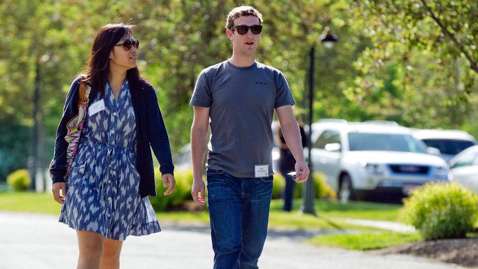 Facebook CEO Mark Zuckerberg and wife Priscilla Chan