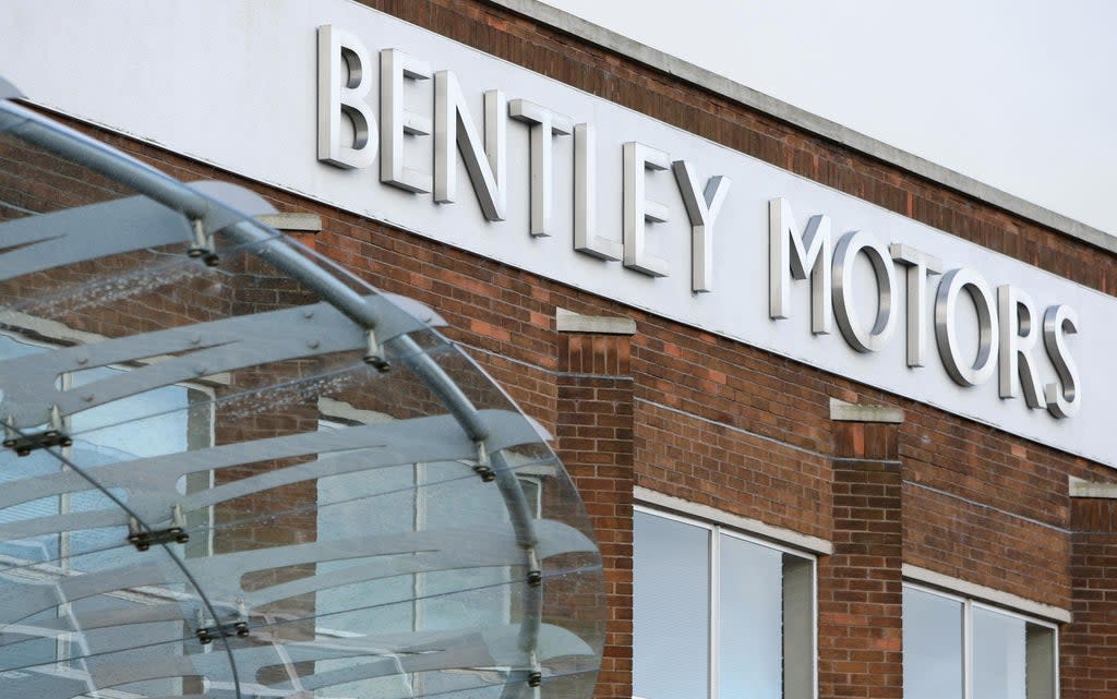 Luxury carmaker Bentley has announced its first pure electric vehicle will be built at its Crewe factory (Martin Rickett/PA) (PA Archive)