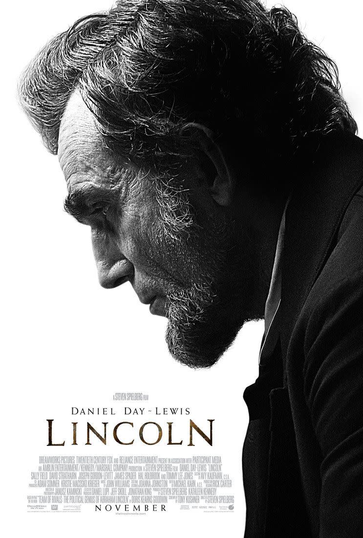 <p><a class="link " href="https://www.amazon.com/Lincoln-Daniel-Day-Lewis/dp/B00BOLFRKW/ref=sr_1_1?crid=1N1LZNW9O9WZE&dchild=1&keywords=lincoln+movie&qid=1614179863&sprefix=lincoln+%2Caps%2C170&sr=8-1&tag=syn-yahoo-20&ascsubtag=%5Bartid%7C10063.g.35716832%5Bsrc%7Cyahoo-us" rel="nofollow noopener" target="_blank" data-ylk="slk:Watch Now;elm:context_link;itc:0;sec:content-canvas">Watch Now</a></p><p>Centered on the final period of Abraham Lincoln's life as he attempts to guide a nation torn by Civil War and ensure the passage of the 13th Amendment to ban slavery, this Steven Spielberg film stars Daniel Day-Lewis in an Academy Award-winning turn as the doomed president. </p>