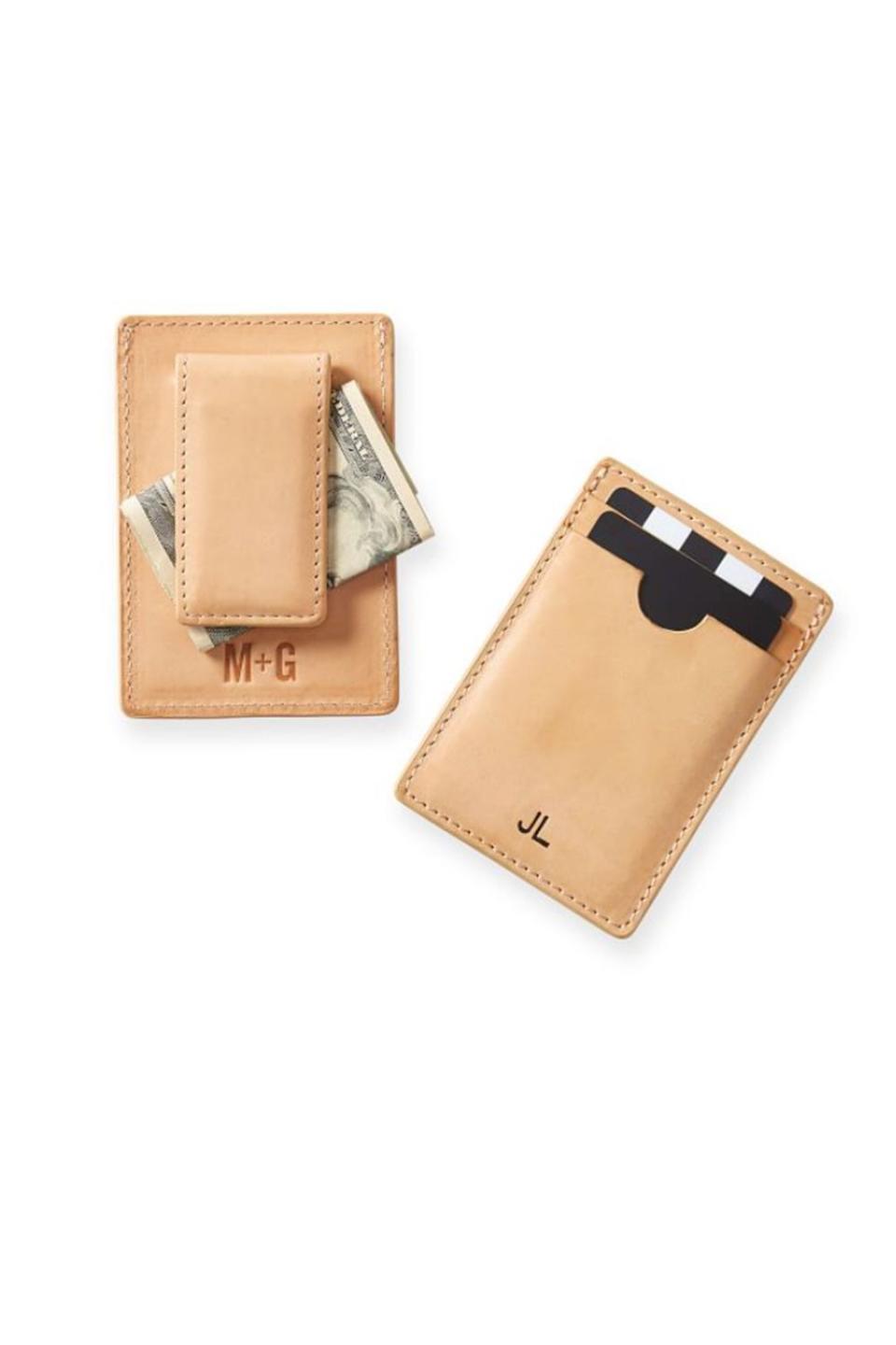 Leather Money Clip Wallet