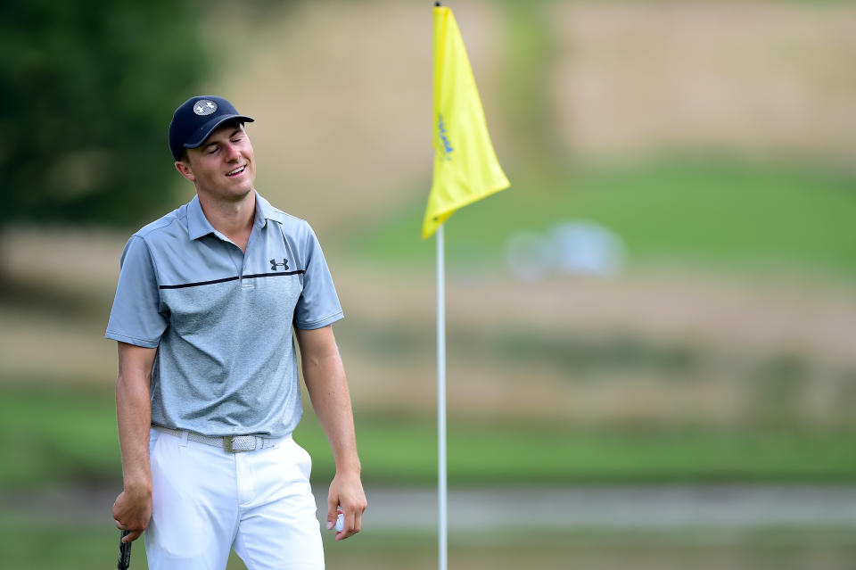 Jordan Spieth failed to make it past the rare 54-hole cut on Saturday at the Wyndham Championship, ending his regular season a day early.