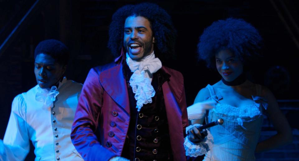 Daveed Diggs portrays the jazzy showboat Thomas Jefferson in "Hamilton."