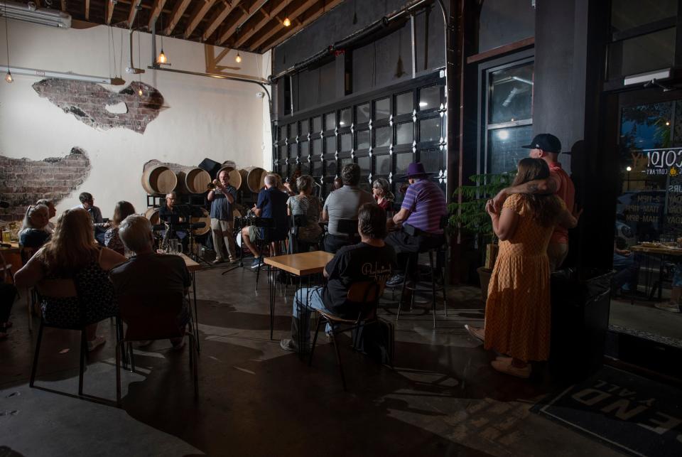 Musicians perform during Jazz Pensacola's August Jazz Jam at Odd Colony Brewing Co. in Pensacola.