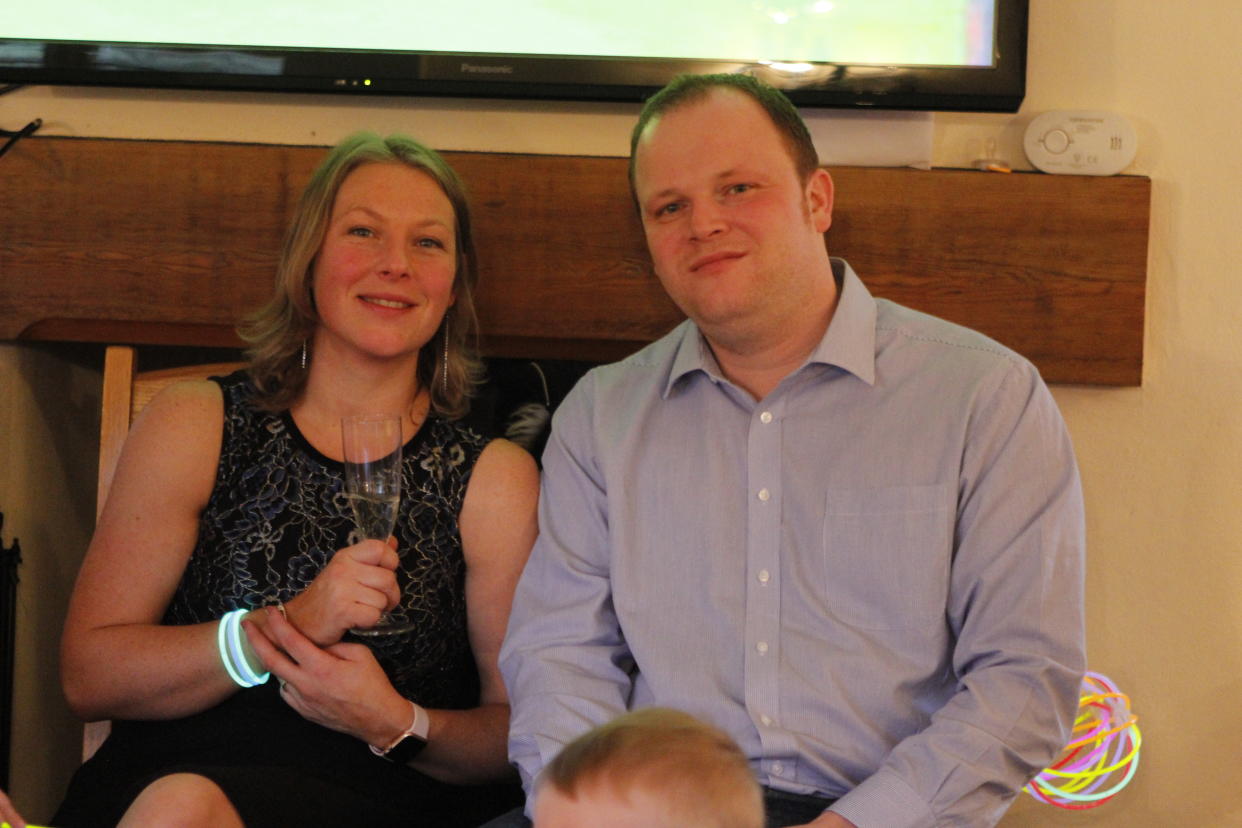 Alison Clark with her husband, Rob (Family handout/PA)