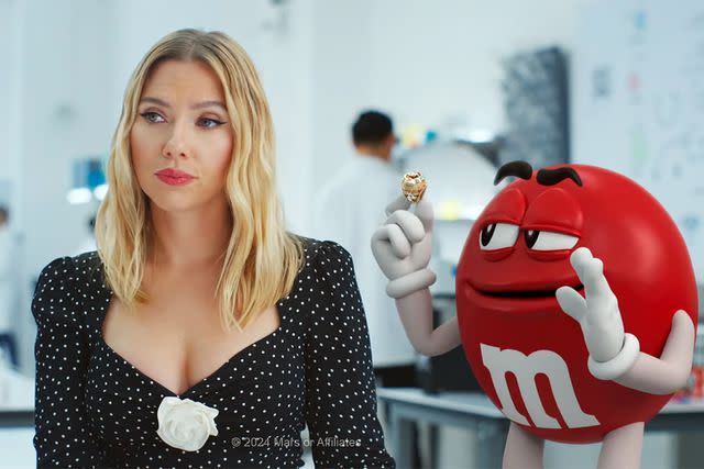 <p>M&Ms</p> Scarlett Johansson M&M's Super Bowl commercial