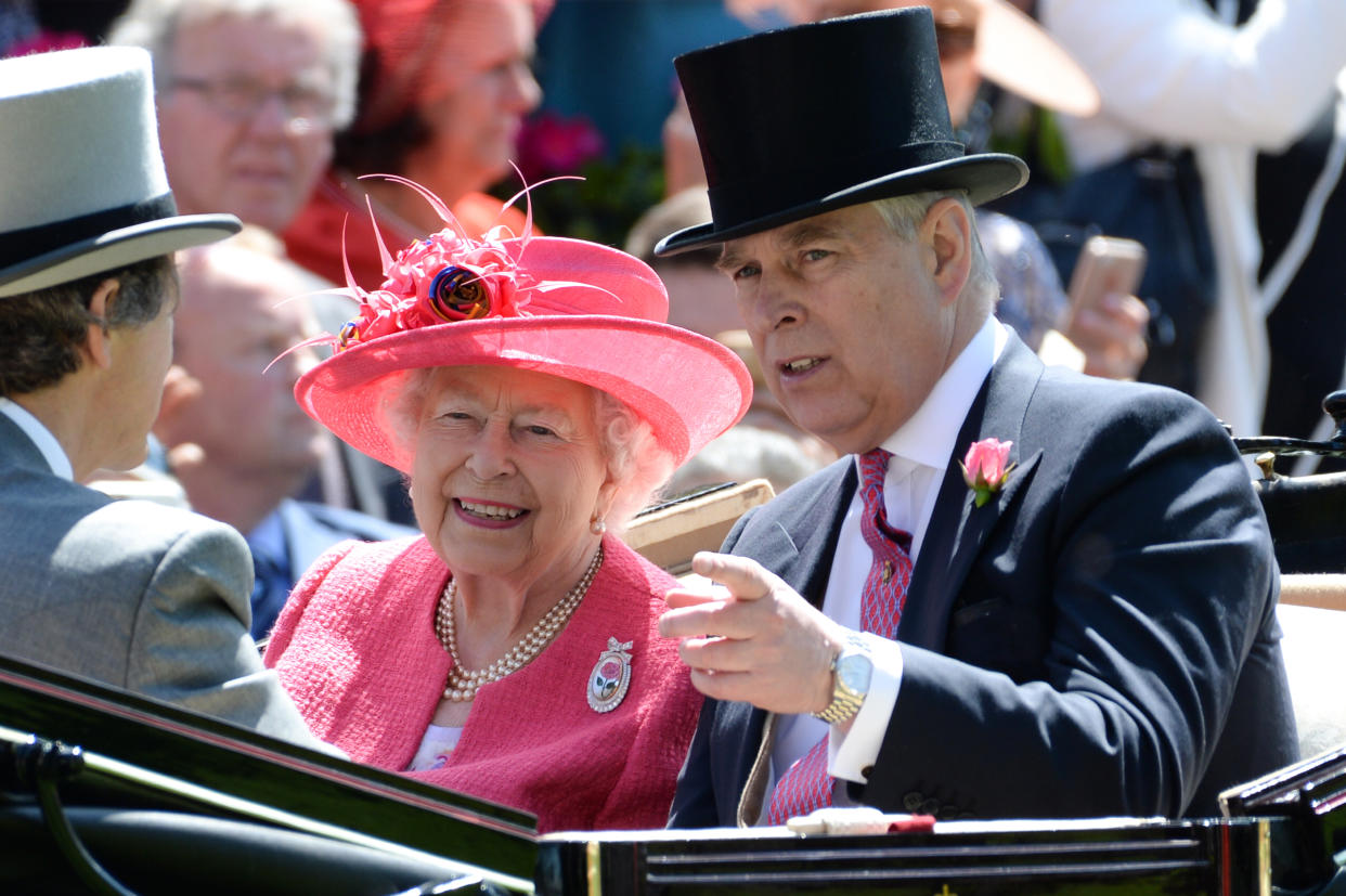 File photo dated 21/06/18 of the Duke of York and The Queen at Royal Ascot. Prince Andrew is staying with his mother the Queen in Scotland. The lawyer representing the Duke of York's accuser has warned against anyone ignoring the US courts as he claimed the royal's legal team have 