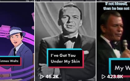 Frank Sinatra's official TikTok account currently has 102,000 followers