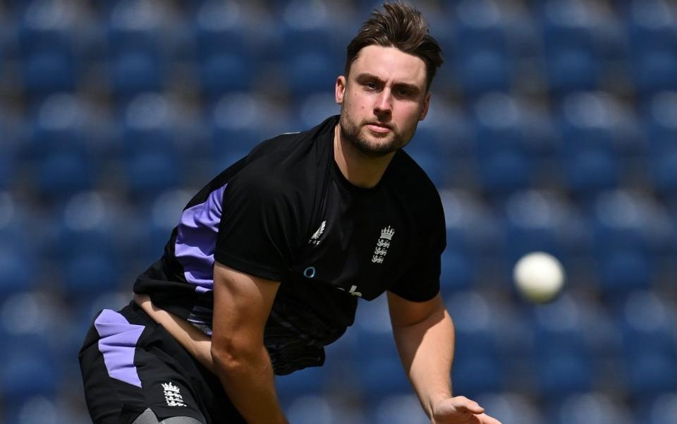 Will Jacks of England bowls during a net session