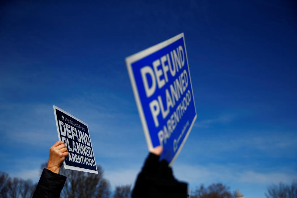 People attend the March for Life rally in Washington, D.C., on Jan. 19, 2018. (Photo: Eric Thayer/Reuters)