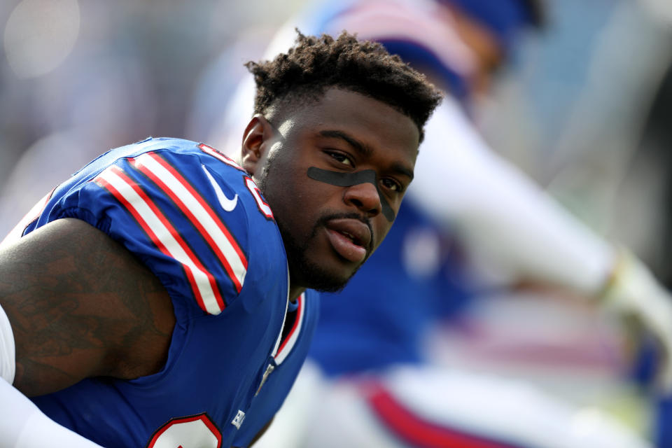 Dolphins edge rusher Shaq Lawson, formerly of the Buffalo Bills, was placed on the team's reserve/COVID-19 list. (Photo by Bryan M. Bennett/Getty Images)