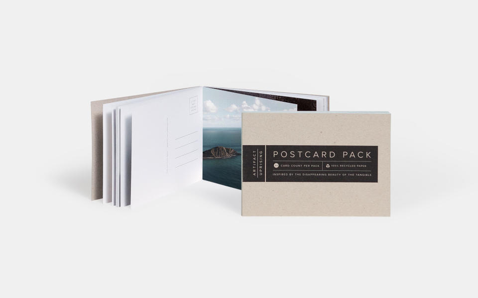 <p>Have a loved one who just got back from the trip of a lifetime? These photo cards are customizable, meaning you can pull their best snapshots from Facebook and surprise them with a pack of postcards.</p> <p>To buy: <a rel="nofollow noopener" href="https://www.artifactuprising.com/photo-prints/custom-photo-postcards" target="_blank" data-ylk="slk:Artifact Uprising;elm:context_link;itc:0;sec:content-canvas" class="link ">Artifact Uprising</a>, $29.99</p>