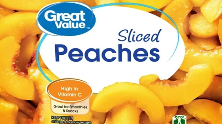 Great Value sliced peaches