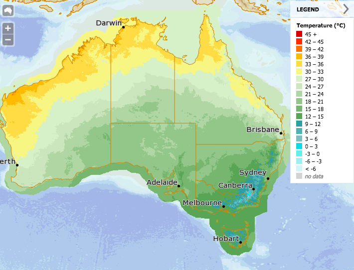 This map shows the predicted temperatures across the country on Friday, May 11. Source: MetEye