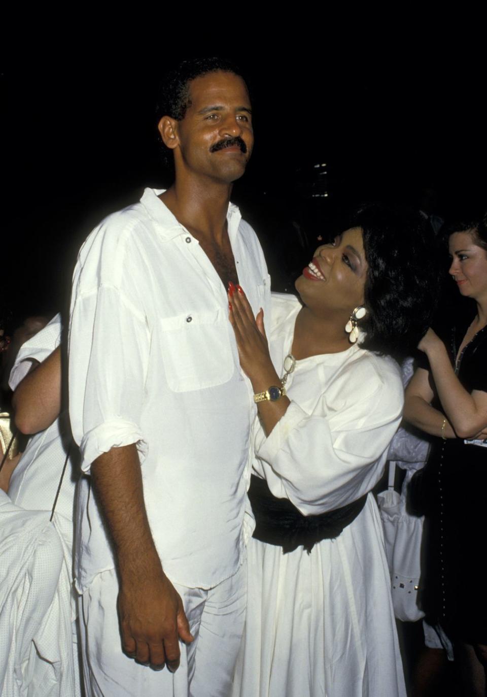 oprah winfrey and stedman graham oprah winfrey and stedman graham sighting at stingfellow's restaurant after the 14th annual day