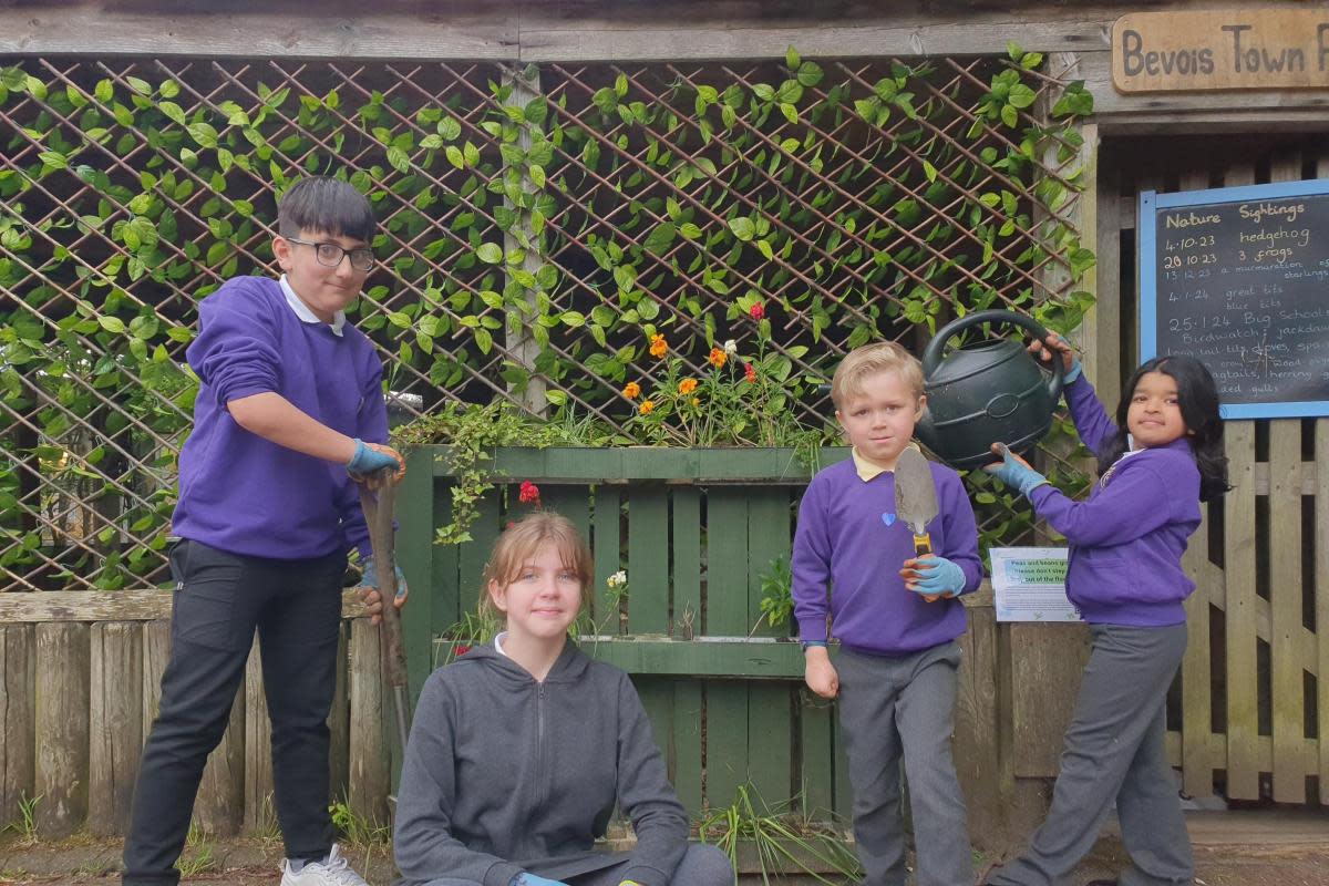 Students at Bevios Town Primary School have celebrated the Ofsted result <i>(Image: Submitted)</i>