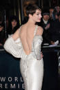 <b>Anne Hathaway at the Les Miserables world premiere in London, Dec 2012 </b><br><br>The design of the dress showed off the star's toned back.<br><br>© Getty