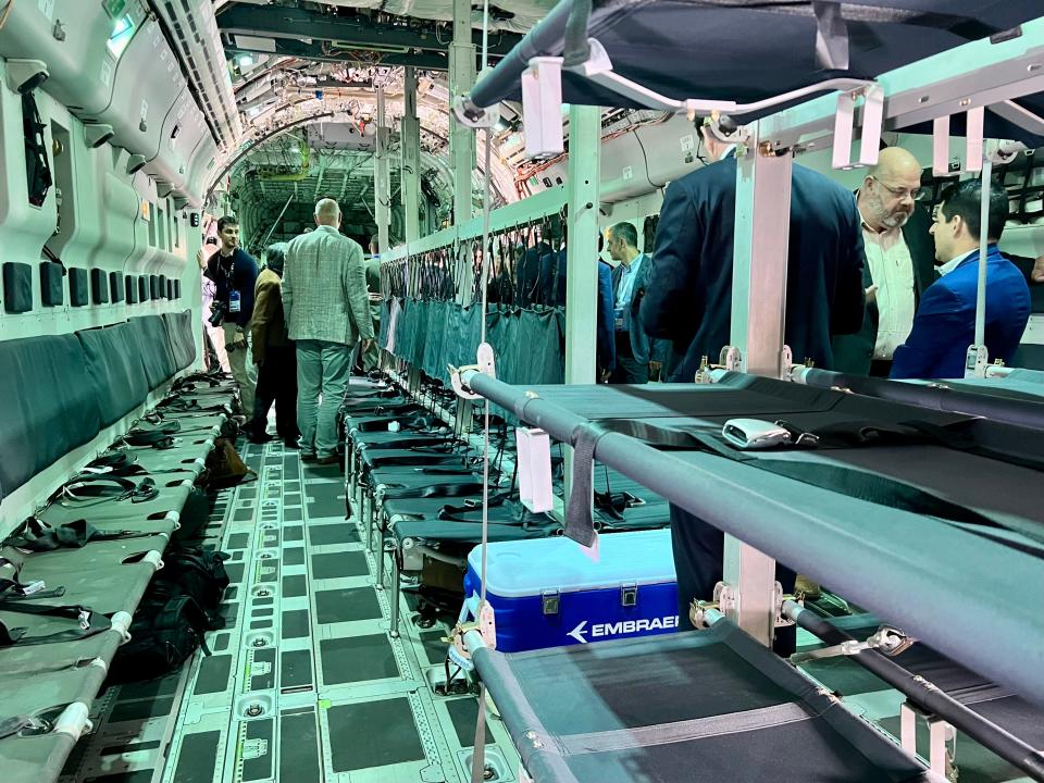 The inside of a C-390.