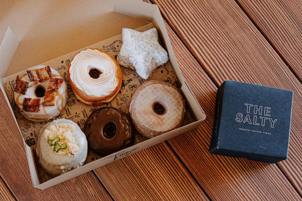 The Salty Donut, a Wynwood-born cult favorite, first teased tastebuds in Palm Beach County with pop-up stops in West Palm Beach before opening a brick-and-mortar shop in CityPlace in 2022.