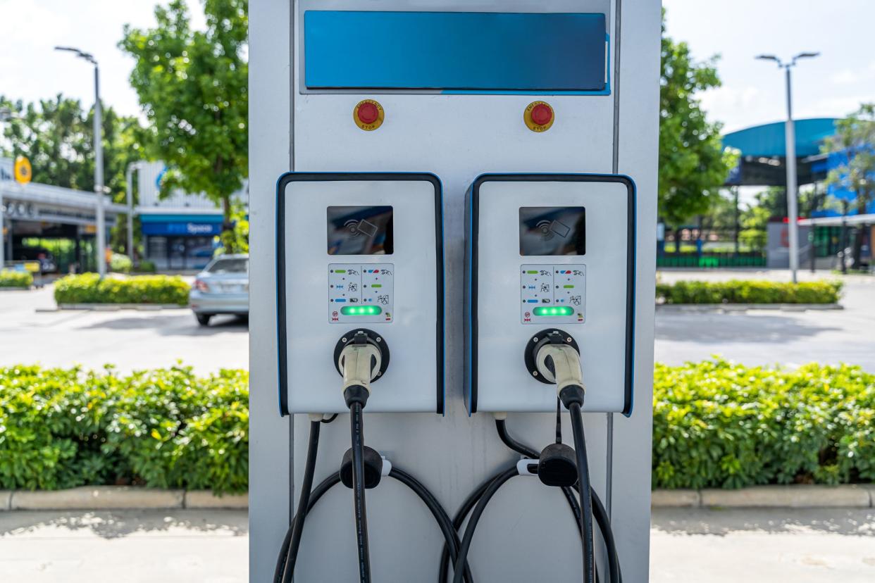 Electric charge stations for electric cars