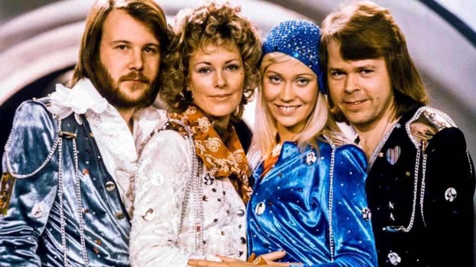 Swedish supergroup Abba poses for the camera. 