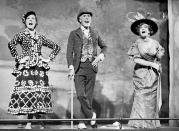 <p>Sir Bruce Forsyth with Beryl and Julie singing ‘Piccadilly,’ on stage at the old Brixton Music Hall in 1967. (PA) </p>