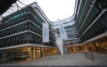 The headquarters of Siemens AG is seen before the company's annual news conference in Munich