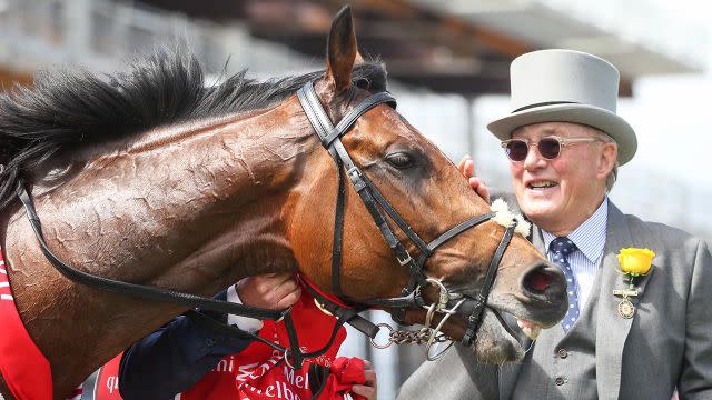 Owner Lloyd Williams with Rekindling. Pic: Getty