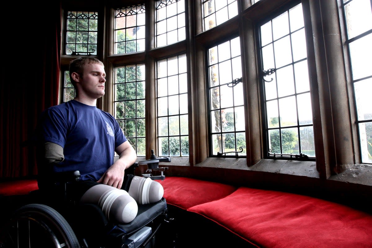 Former Royal Marine Mark Ormrod had his prosthetic legs stolen in a Premier Inn car park (PA )