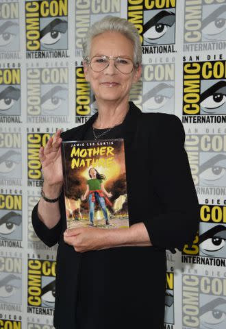 <p>CHRIS DELMAS/AFP via Getty </p> Jamie Lee Curtis has written her first graphic novel, 'Mother Nature.'