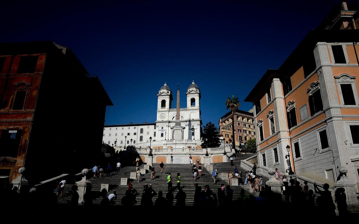 The alleged bribery went on around some of Rome's most popular tourists sites, including the Spanish Steps - AFP