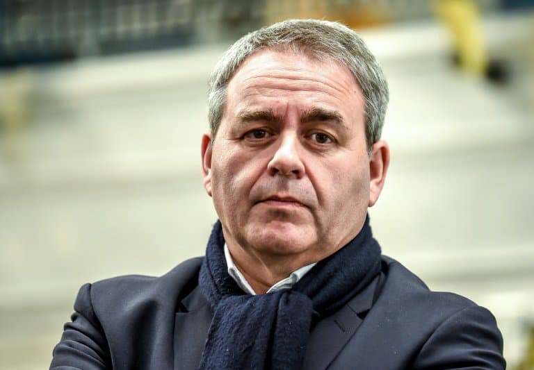 Le président des Hauts-de-France Xavier Bertrand le 19 février 2019 à Valenciennes - PHILIPPE HUGUEN © 2019 AFP